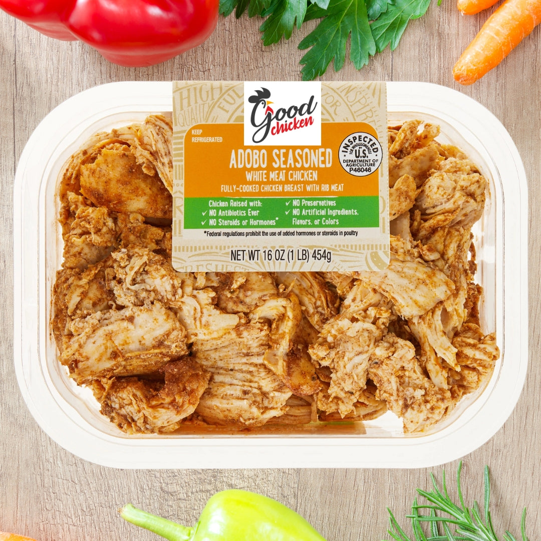 Spicy Shredded Rotisserie Chicken Adobo Breast  1lb - 4 Servings (4oz x 4)